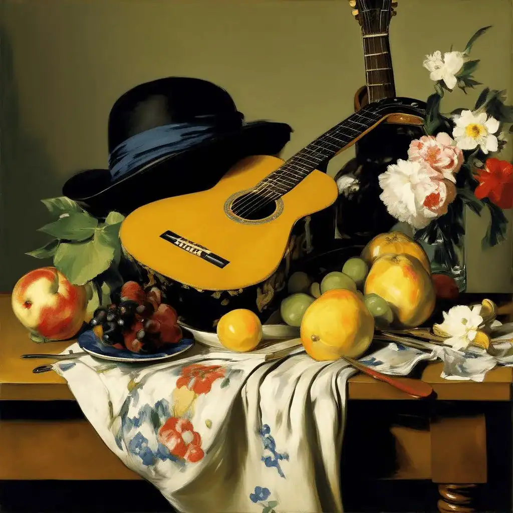 Guitar and Hat – Edouard Manet