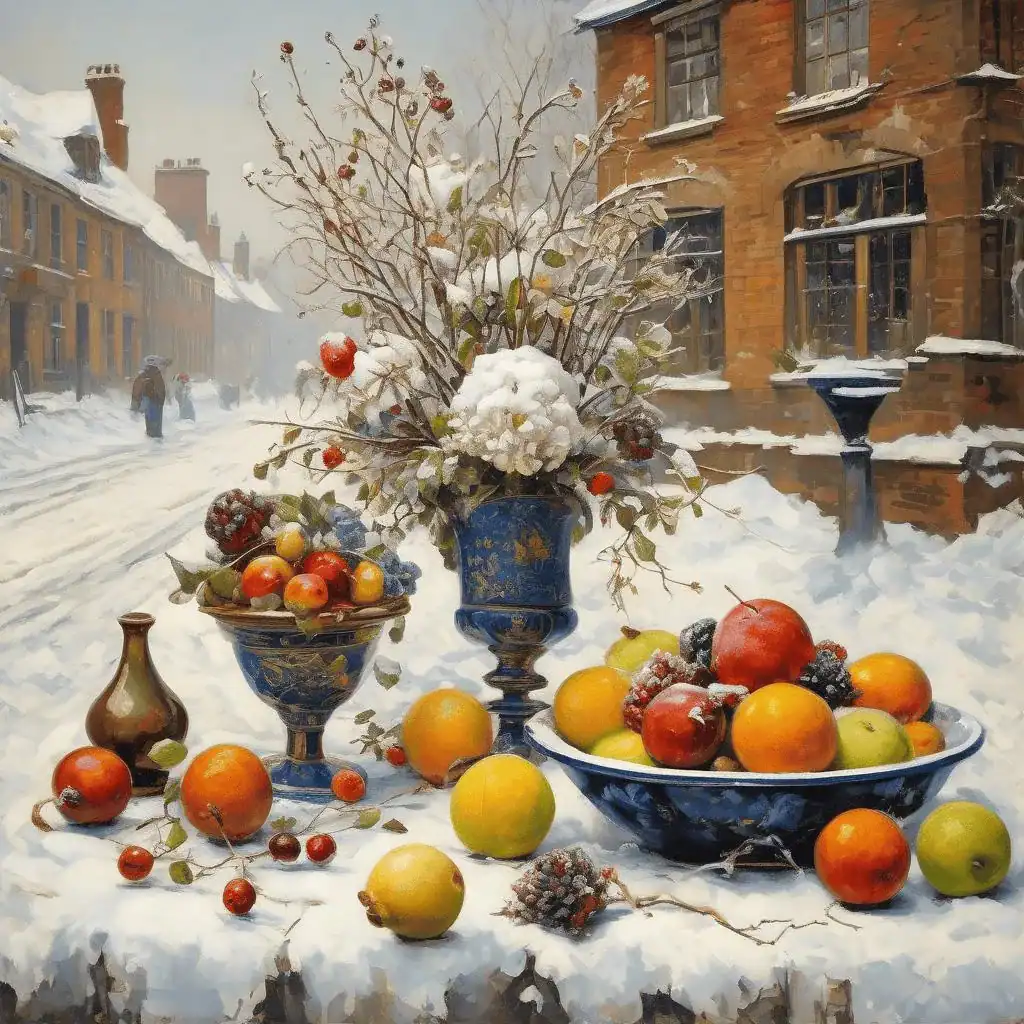Snow-covered Street – Abraham Manievich