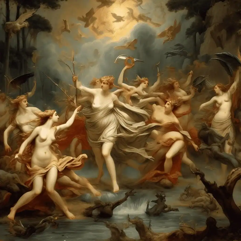 Pentheus Pursued by the Maenads – Charles Giron
