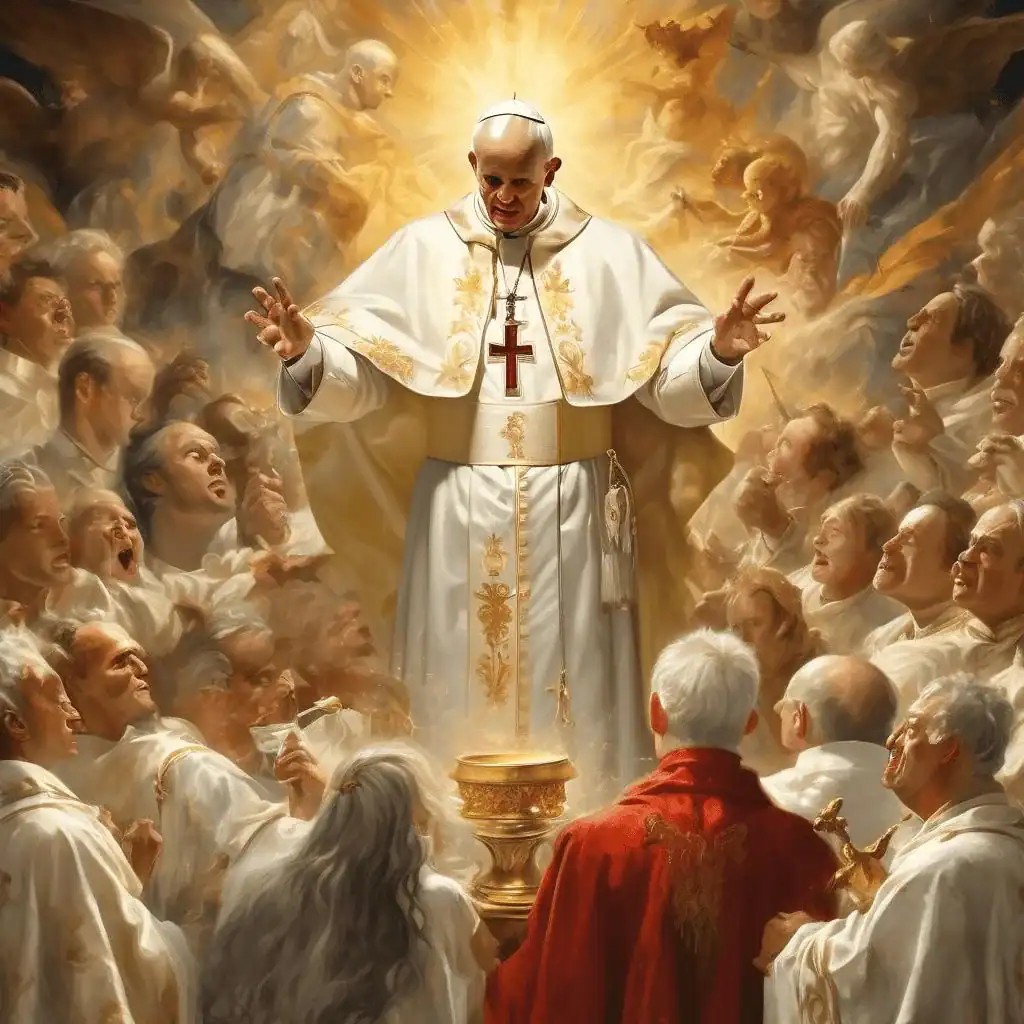 Pope Leo XIII celebrating mass – Enrico Nardi