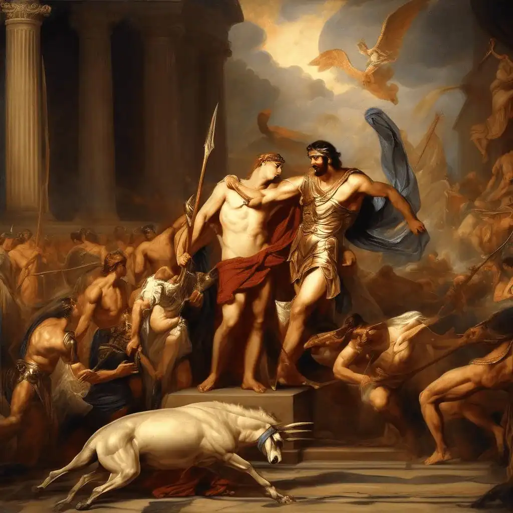Priam Pleading with Achilles for the Body of Hector – Gavin Hamilton